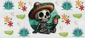 Fiesta Skeleton Wrap