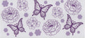 Purple Butterfly & Peony Wrap
